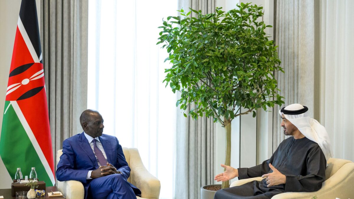 رئيس الدولة ورئيس كينيا يبحثان تعزيز التعاون في إطار الشراكة الاقتصادية الشاملة بين البلدين والتطورات الإقليمية