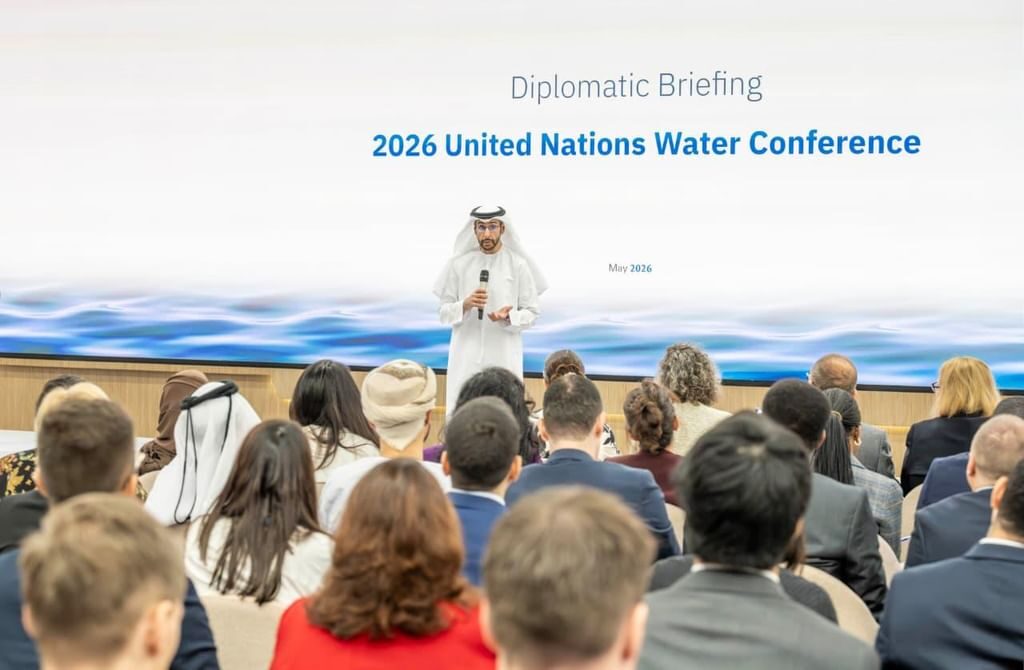 وزارة الخارجية الإماراتية تعقد إحاطة للسفراء المعتمدين والمنظمات الدولية لدى الدولة وذلك في إطار الاستعدادات الجارية لاستضافة مؤتمر الأمم المتحدة للمياه 2026